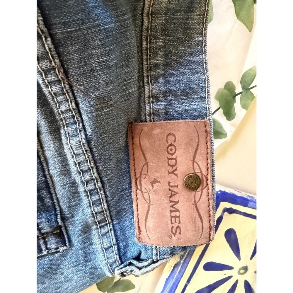 Cody‎ James Mens Medium Wash Straight Leg Western Denim Jeans Blue Size 30x32